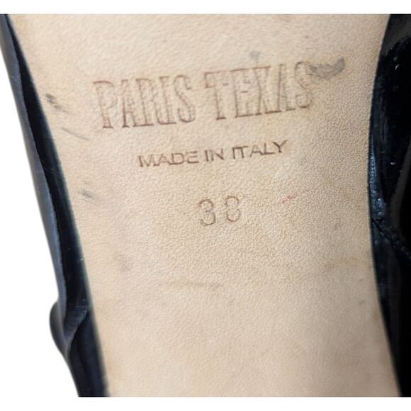 Paris Texas Slouchy Stiletto Boots Black Patent Leather Size 38 - Picture 7 of 7